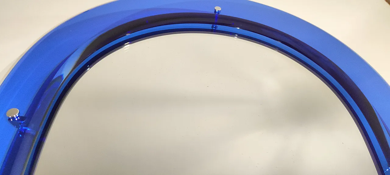 Specchio Ovale Sena Cristal blu oltremare, 1975 18