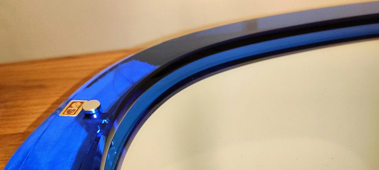 Specchio Ovale Sena Cristal blu oltremare, 1975 21