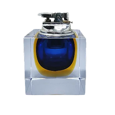 Accendino da tavolo in vetro di Murano sommerso, anni '60