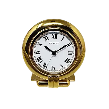 1990s Gorgeous Cartier alarm clock pendulette Colisee. Made in Franc