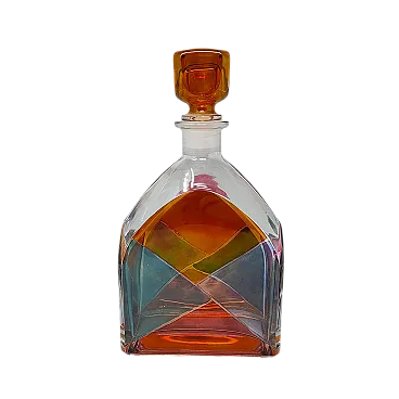 Decanter o bottiglia decorativa di Luigi Bormioli, anni '70