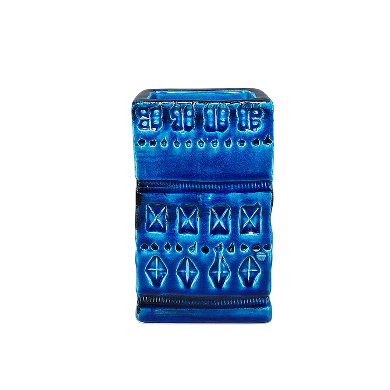 Vase by Aldo Londi for Bitossi Blue Rimini Collection, 1960s 8