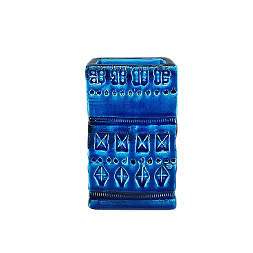 Vaso di Aldo Londi per Bitossi Collezione Blue Rimini, anni '60