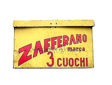 Scatola di latta Zafferano 3 cuochi, anni '40