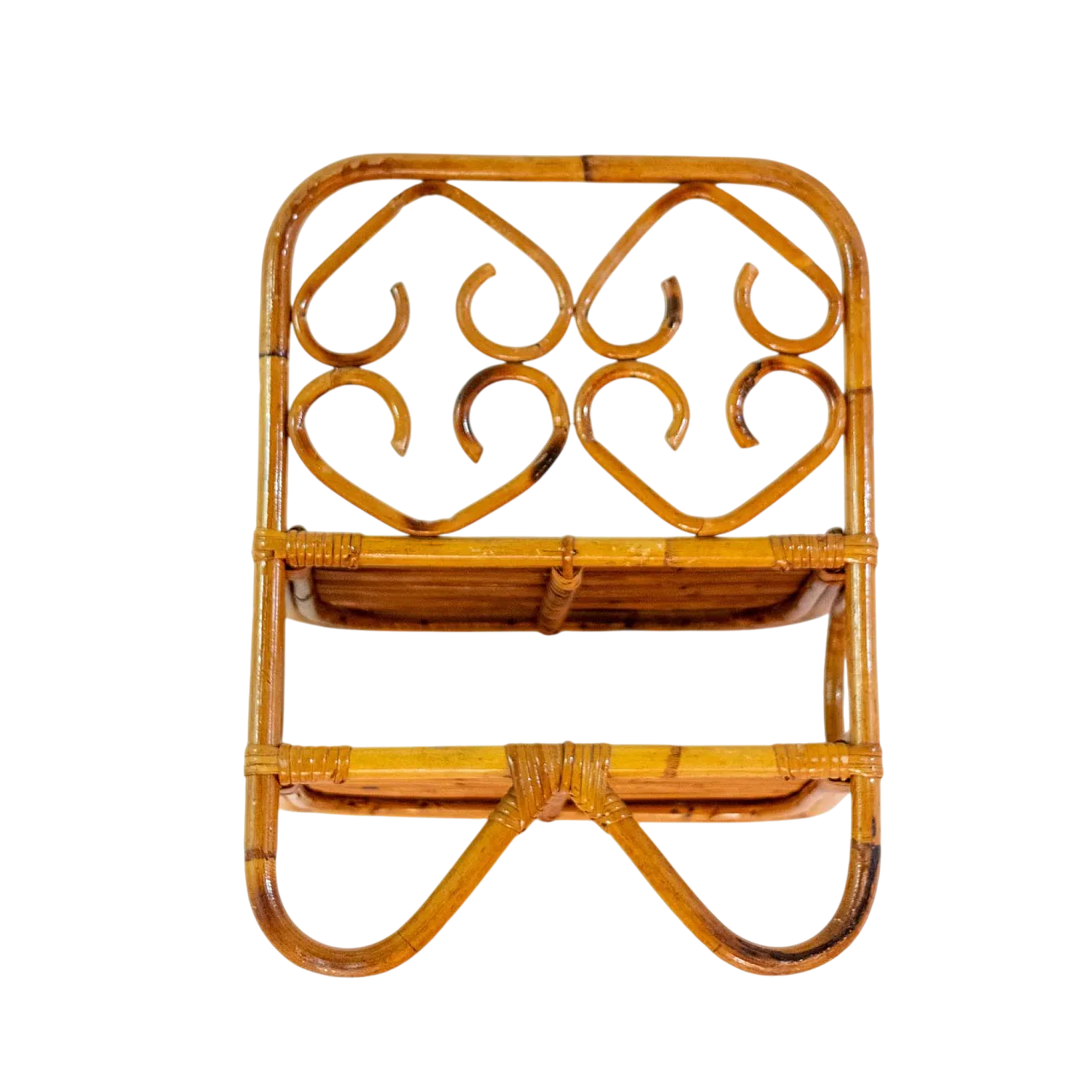 Libreria in bambù e rattan, anni '60 11