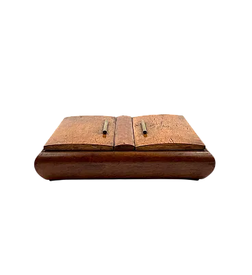 Art Deco wooden cigarette case, 1940s