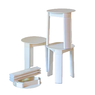 4 sgabelli in plastica Space Age di Olaf von Bohr per Gedy, anni '70