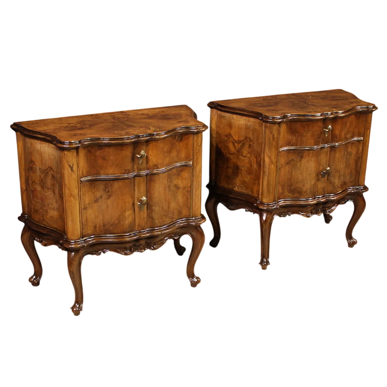 Pair Venetian bedside tables, 20th century 13