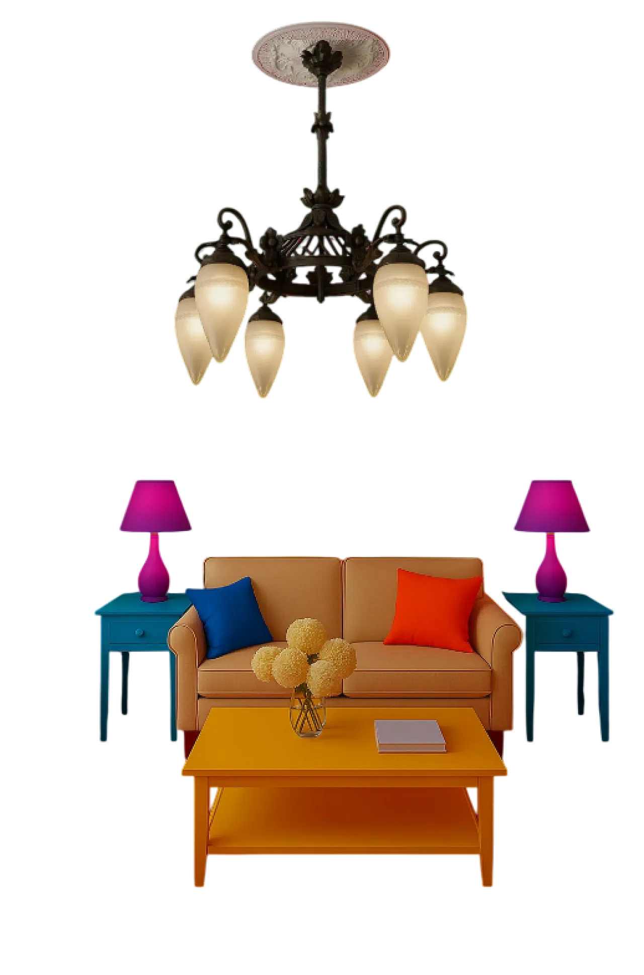 Chandelier in Bronze and Satin Glass, Liberty, 50s 5