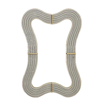 Ondae Sculptural Mirror in Brass and Murano Glass, 2000s