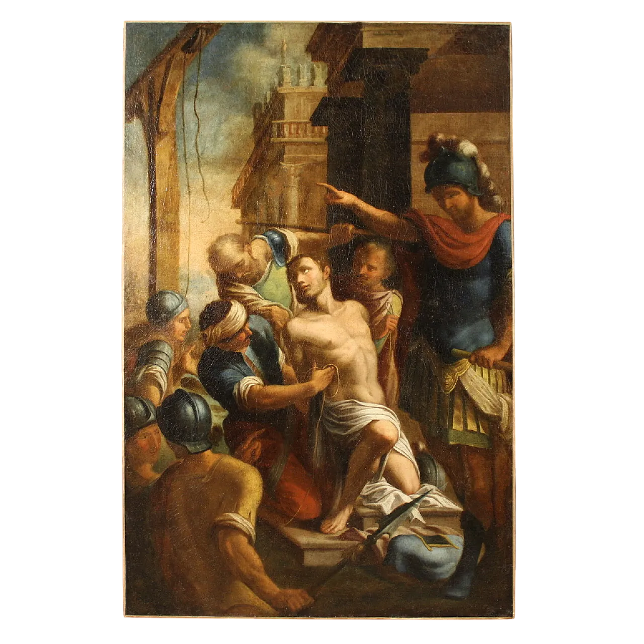 Religious painting, Saint Sebastian, 17th century 17