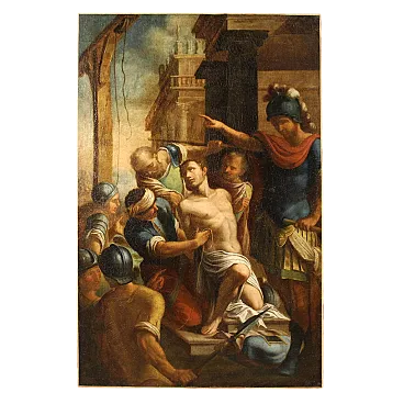 Religious painting, Saint Sebastian, 17th century