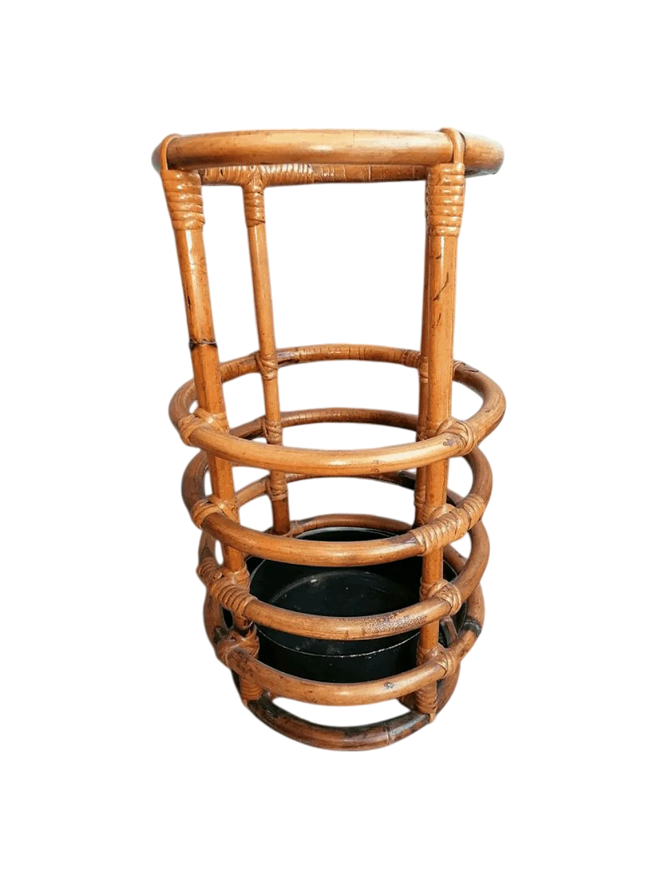 Portaombrelli in bambù Rush, anni '60 6