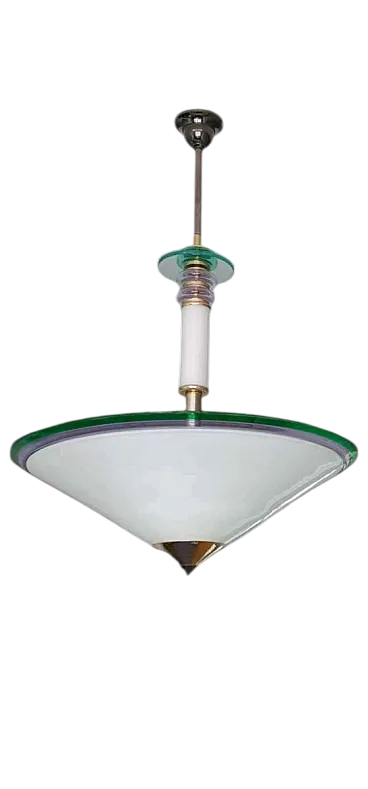 Lampada a sospensione attribuita a Venini, anni '60