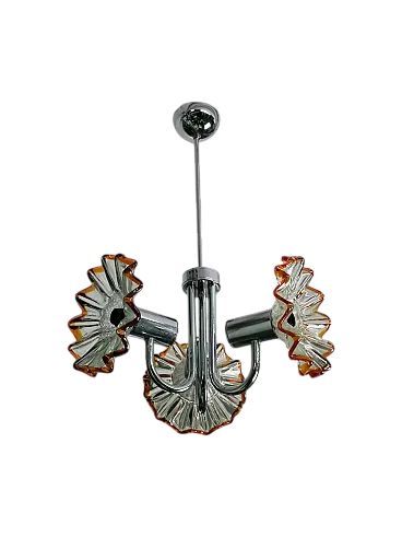 Lampadario di Murano di Mazzega, anni '70