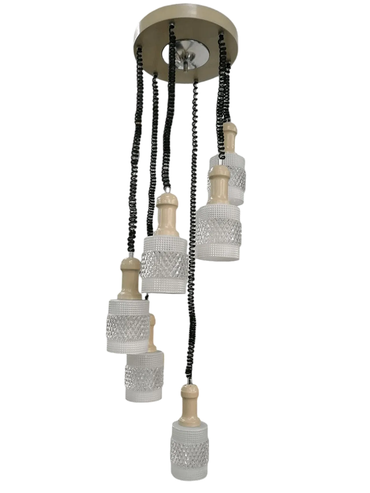 Lampadario Elicoidale in Vetro di Murano a 6 Luci, anni '60 9