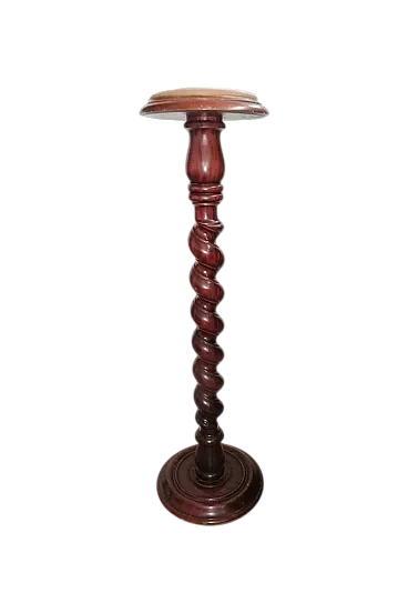 Colonna tortile a spirale in legno, anni '50