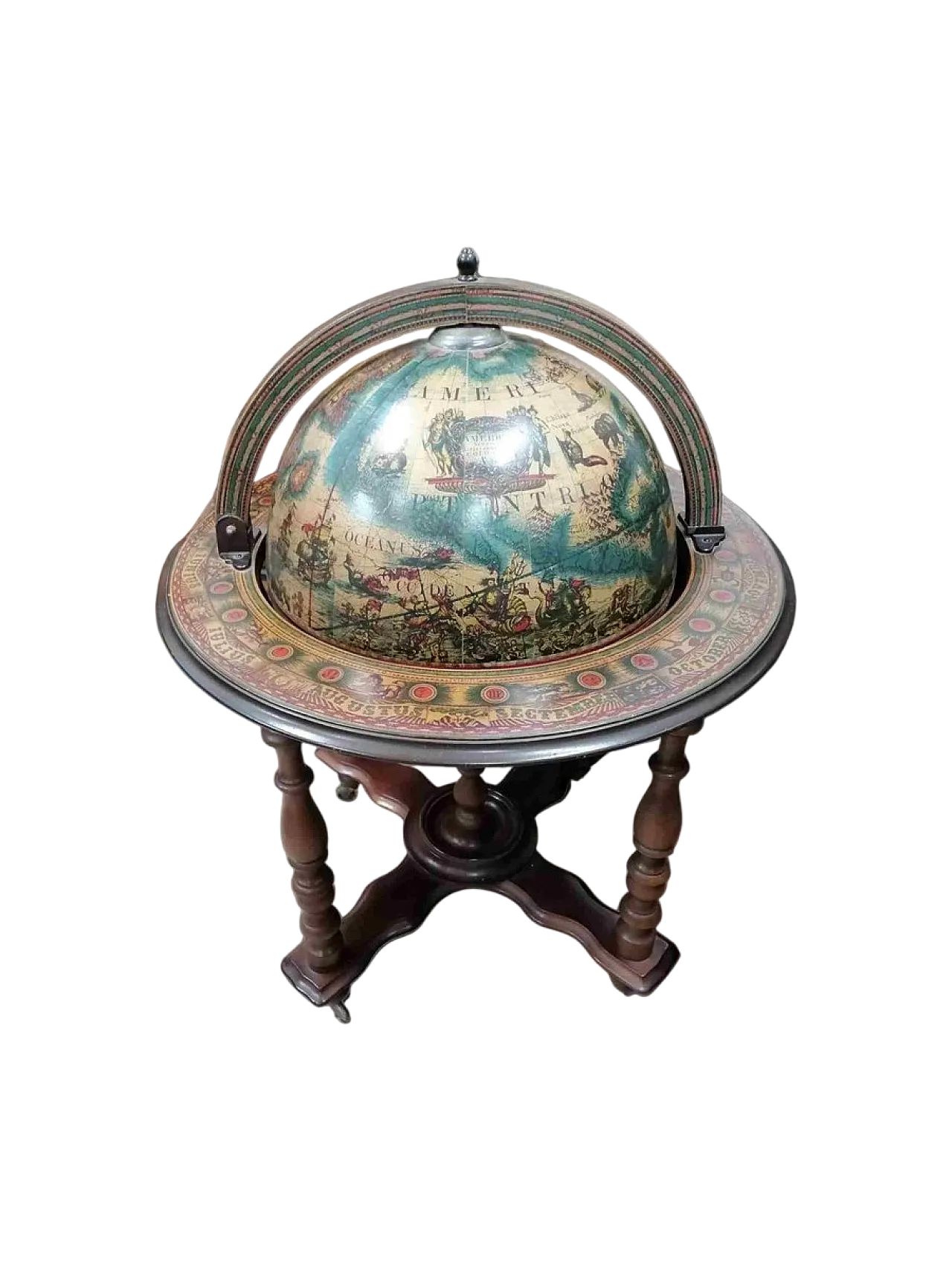 Mappamondo bar mobile, anni '70 7