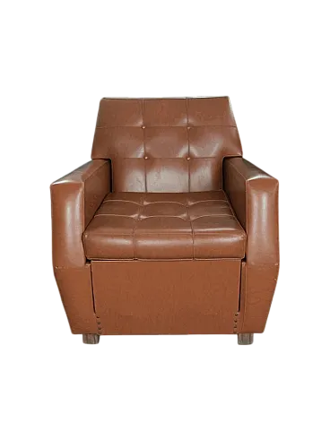 Sedia in ecopelle, anni '50