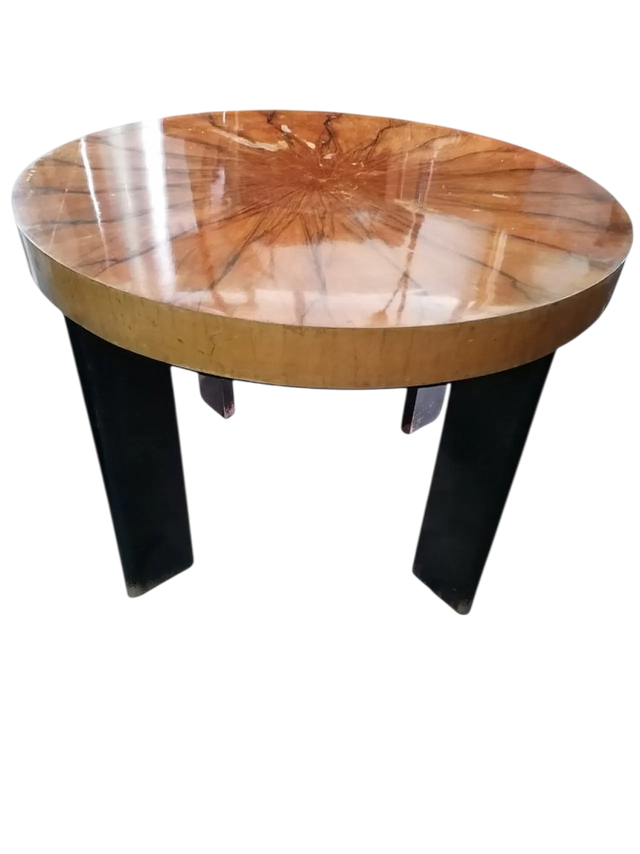 Round Coffee Table with Motif, 1930s 4