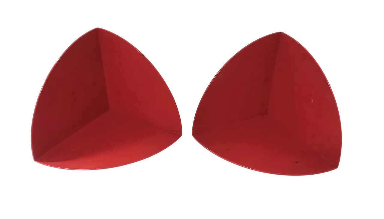 Pair of red Kartell 4910 bookends 7