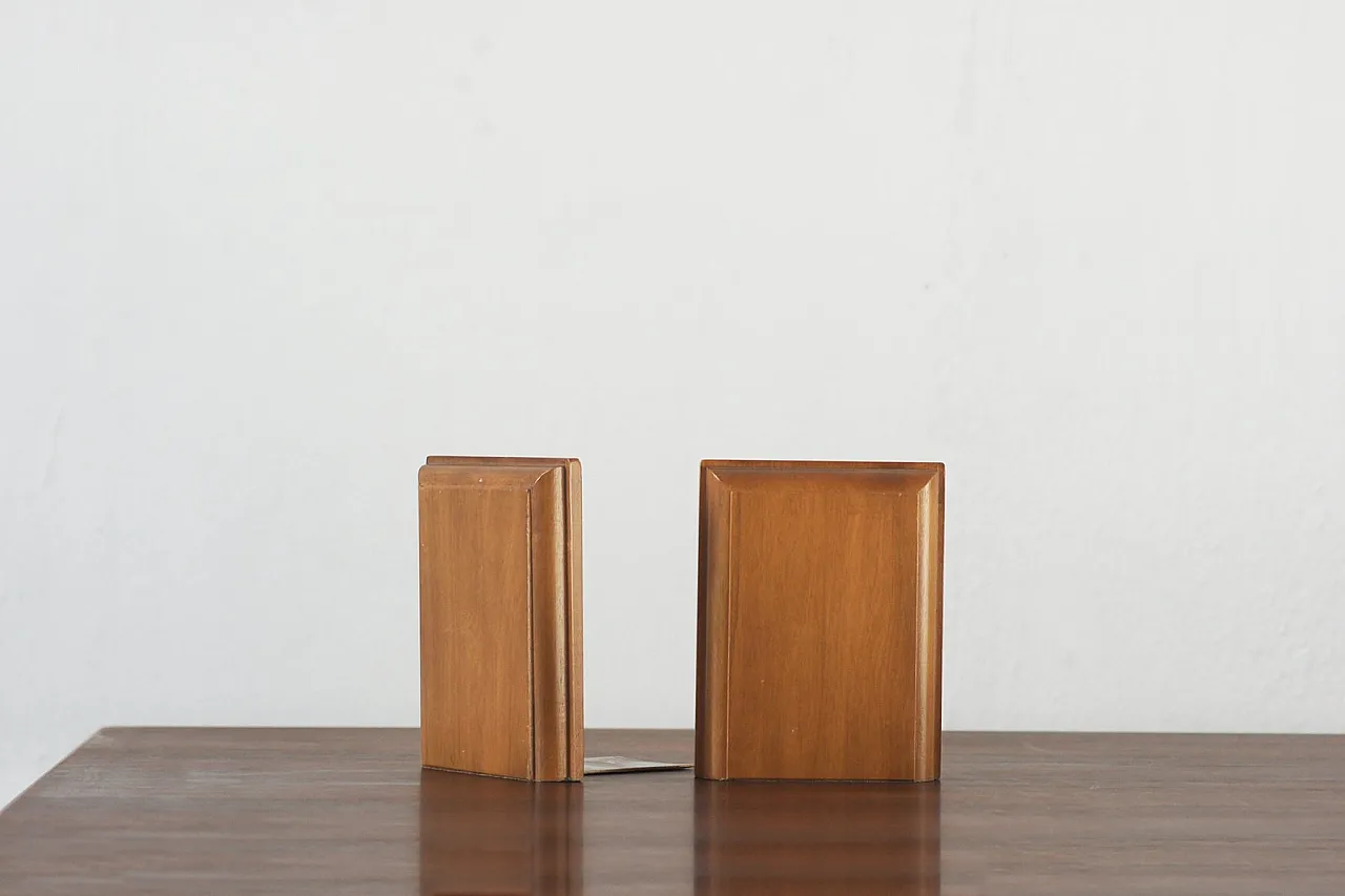 Pair of Mid-Century Modern wooden bookends, 1960s 1