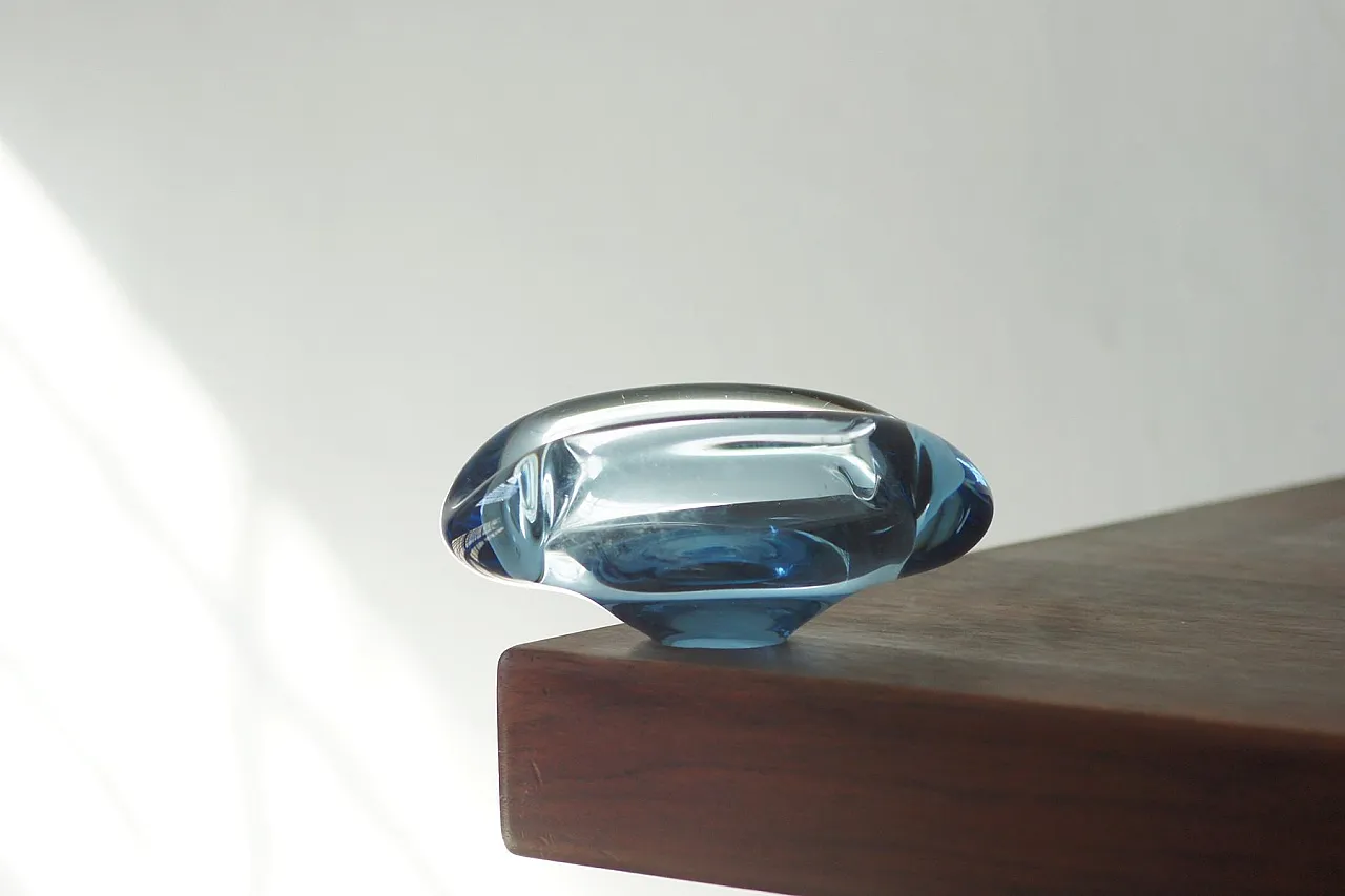 Scodella in vetro di Per Lütken per Holmegaard, anni '50 1