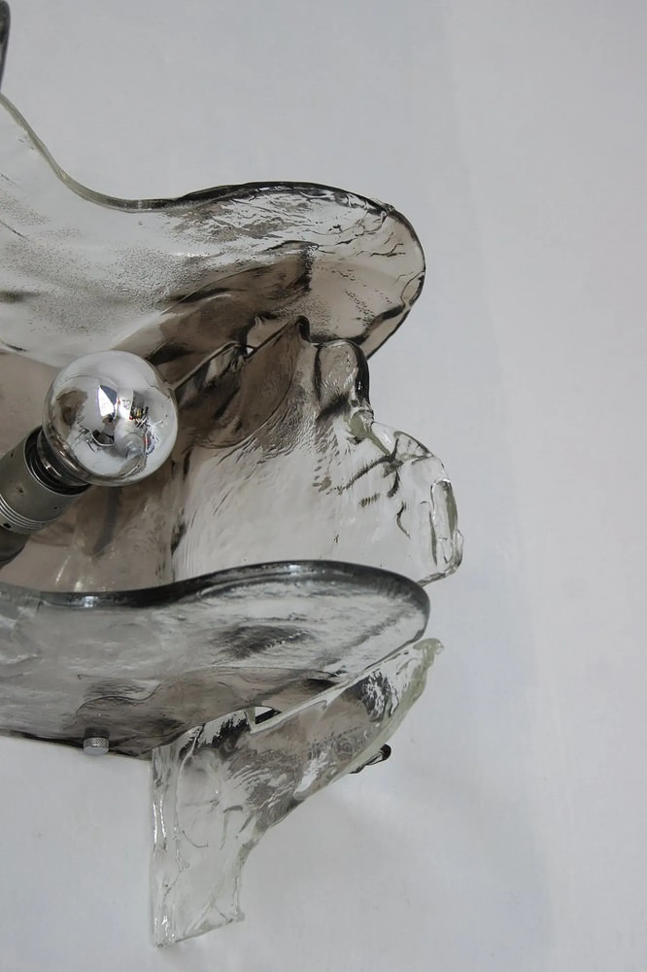 Pair of Murano glass wall lamps by Carlo Nason for Mazzega, 1970s 6