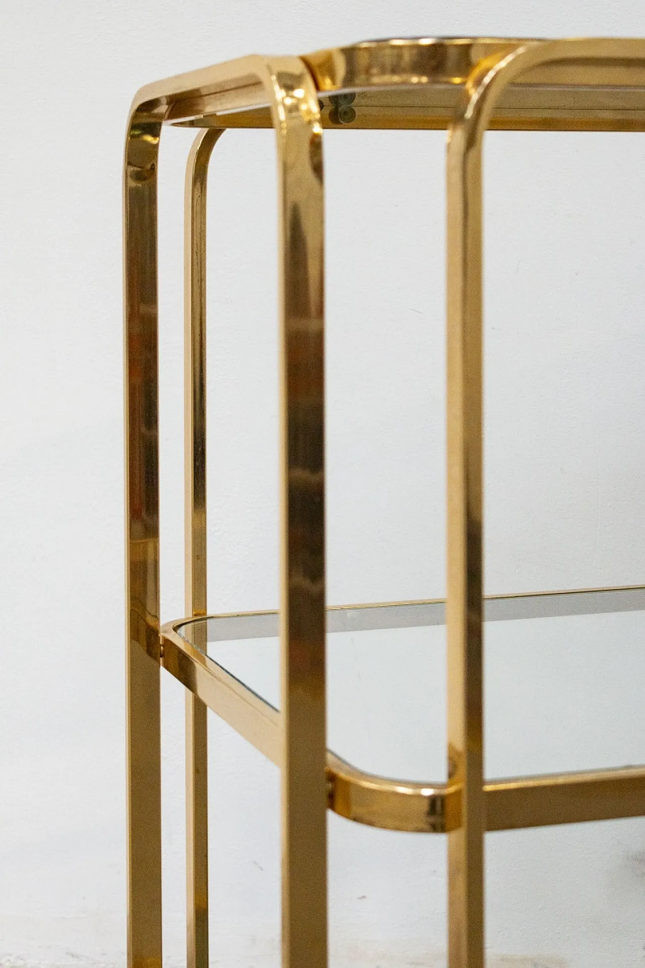 Carrello Bar Allegri in Ottone dorato, anni '60 7