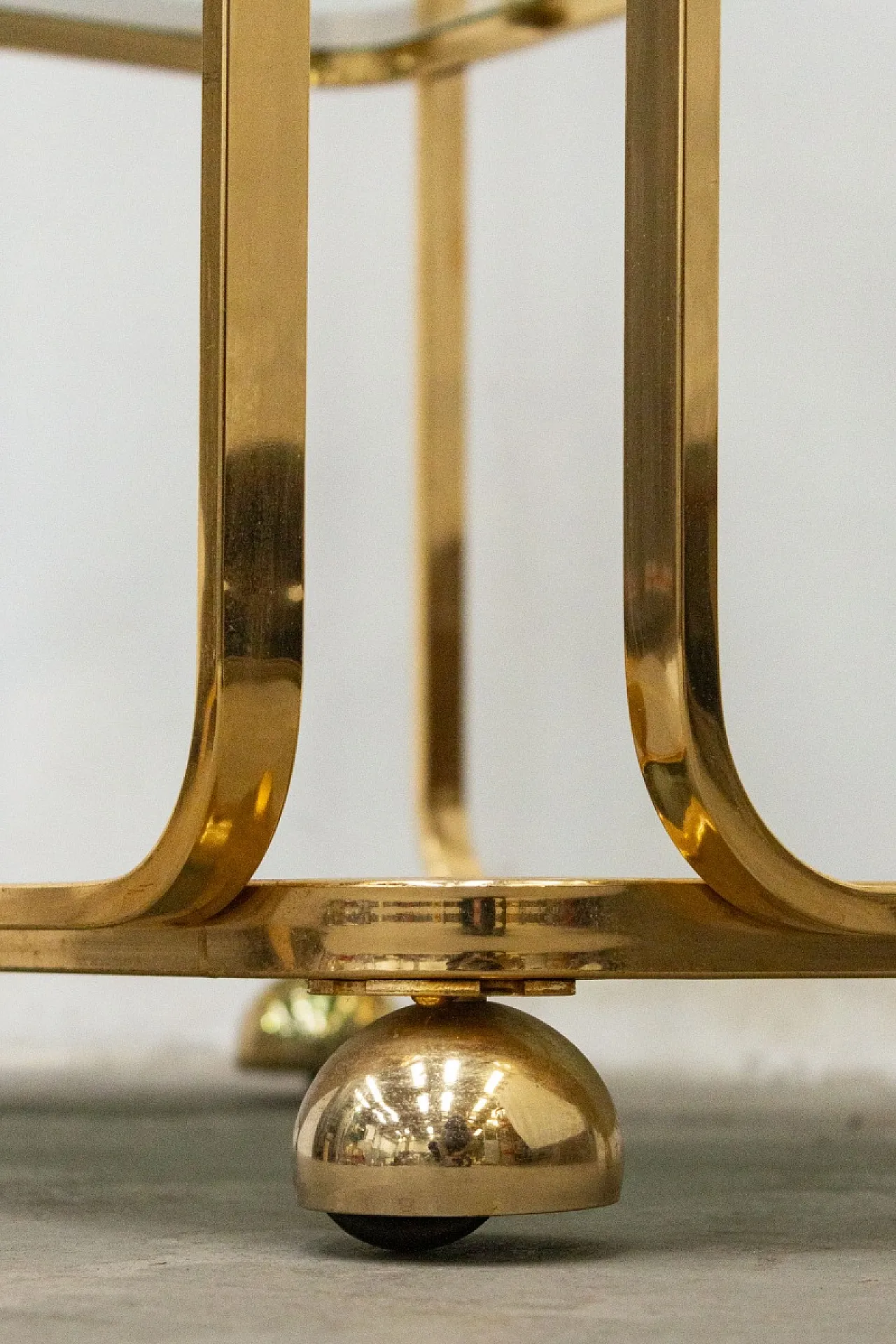 Carrello Bar Allegri in Ottone dorato, anni '60 8