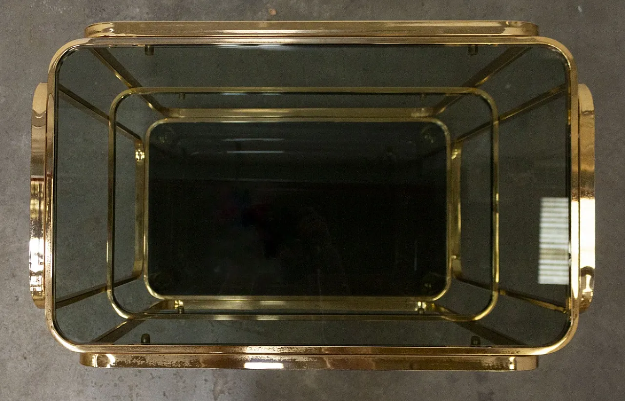 Carrello Bar Allegri in Ottone dorato, anni '60 9
