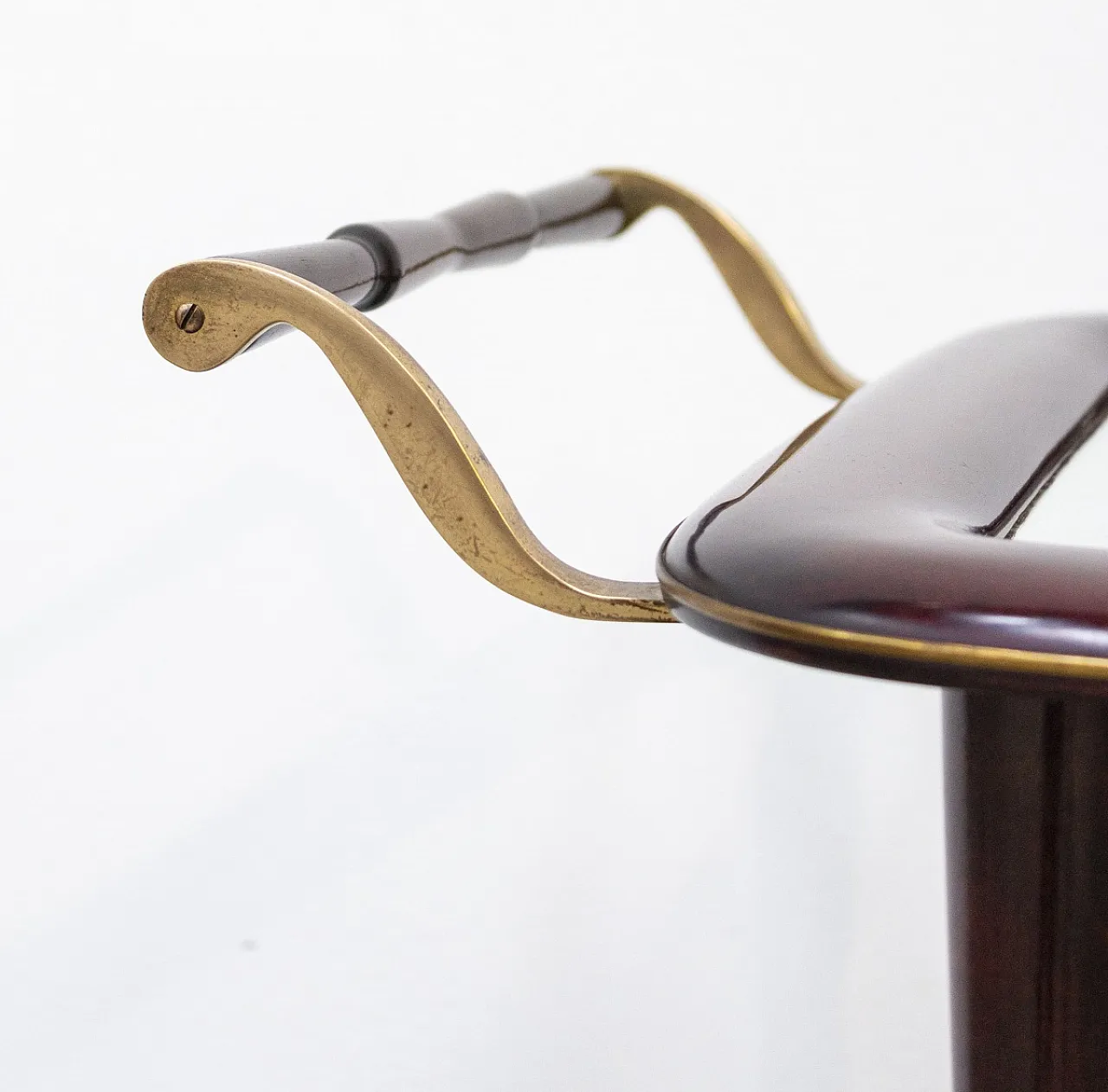Carrello Bar in Legno laccato e Ottone, anni ’50 5
