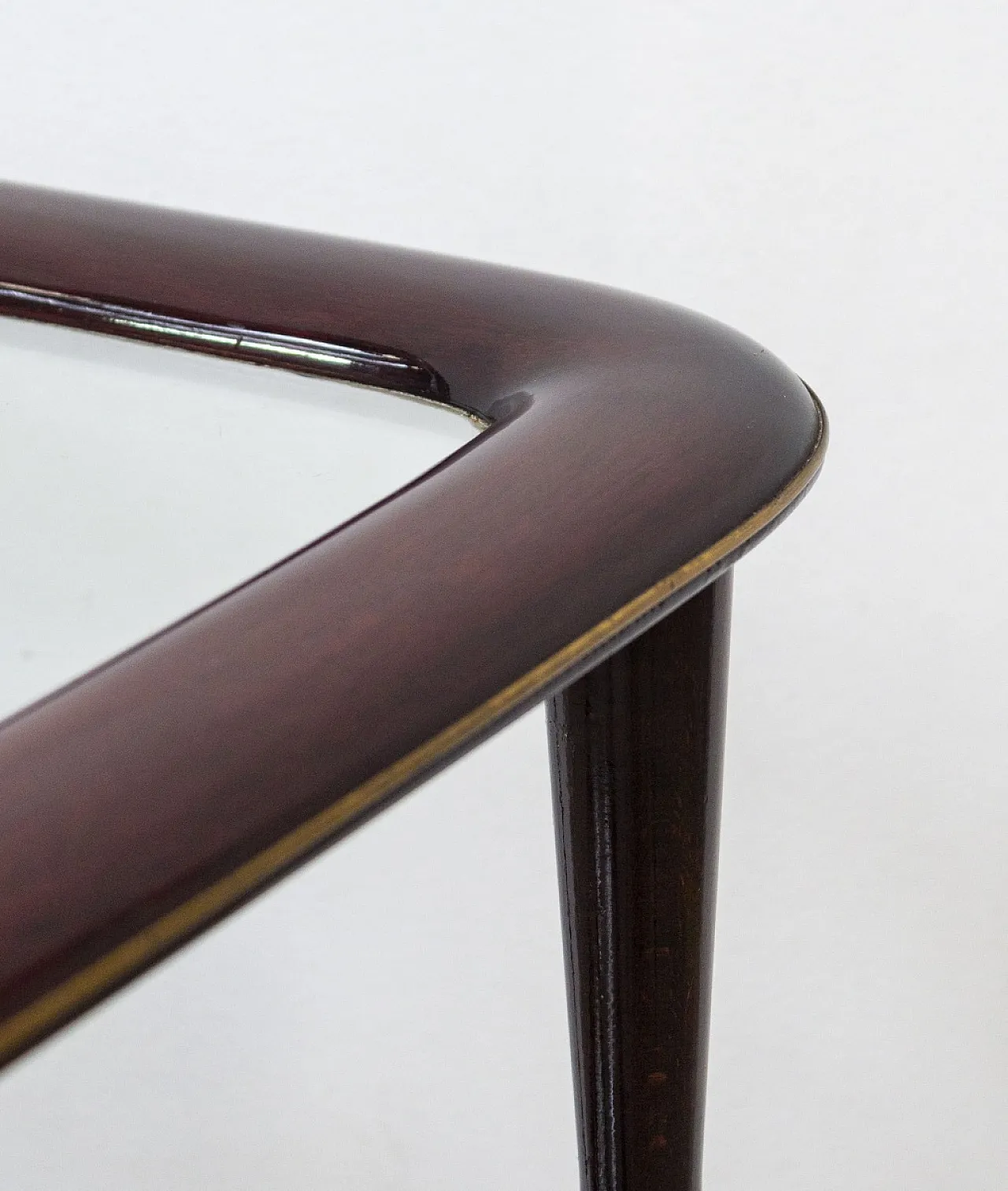 Carrello Bar in Legno laccato e Ottone, anni ’50 6