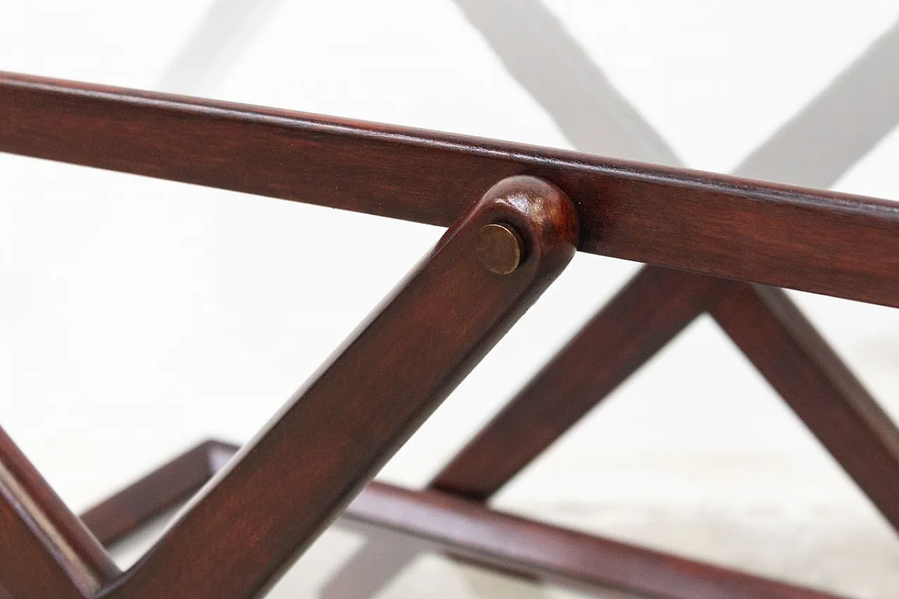 Carrello Bar in Legno di Noce, anni '50 7