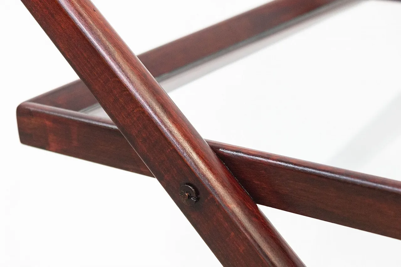 Carrello Bar in Legno di Noce, anni '50 8