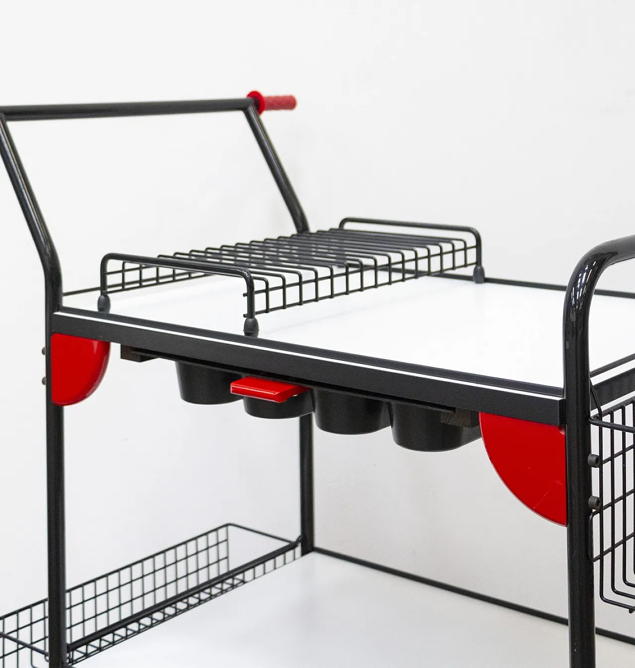 Carrello in metallo laccato Casamania by Frezza, anni '80 6