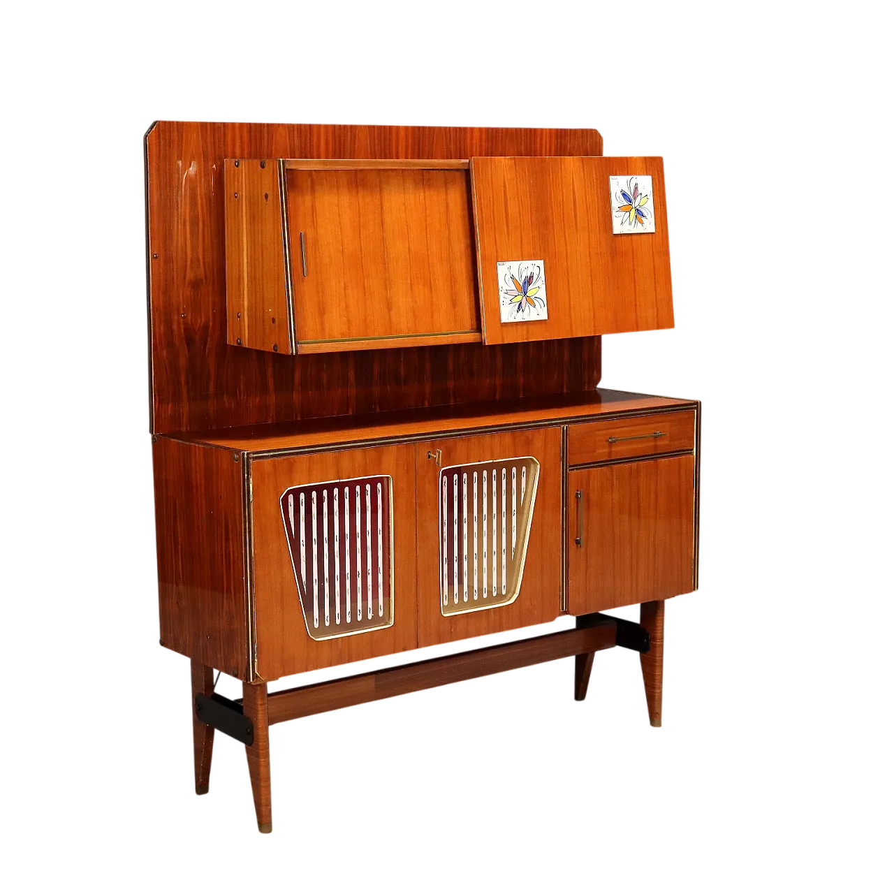 Sideboard in wood and ceramic by A. Giardini, 20th century 11