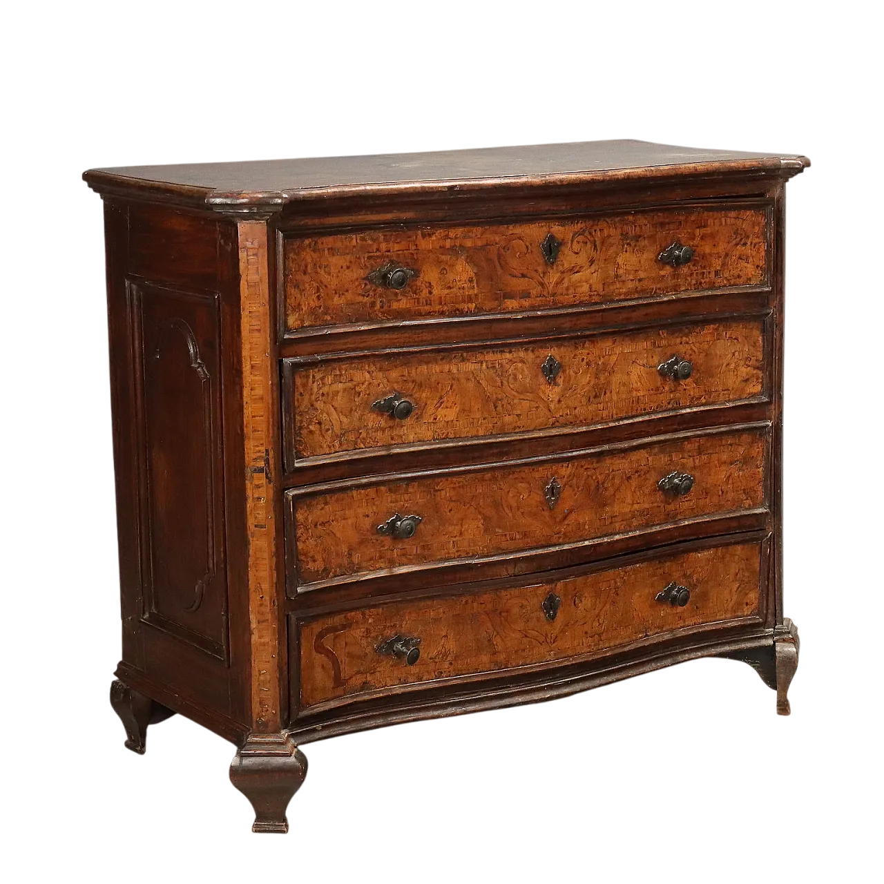 Cassettone barocco in noce e pioppo, '700 11
