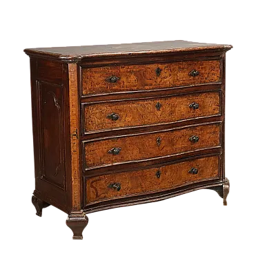 Cassettone barocco in noce e pioppo, '700