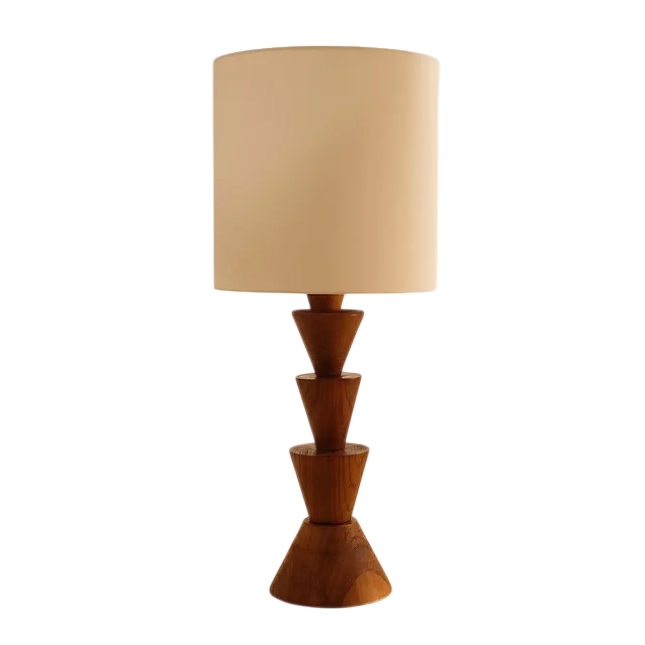 Lampada grafica in legno, anni '70 8