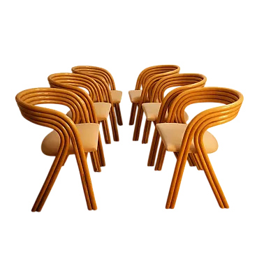 6 Sedie da pranzo di Axel Enthoven per Rhoe, anni '70