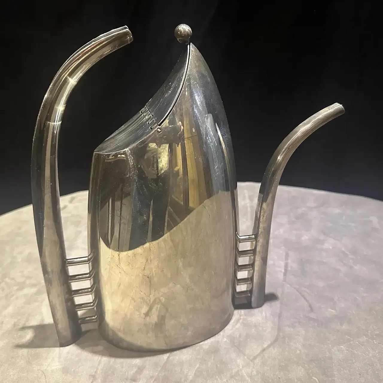 Silver plated Fenice coffee pot by Lino Sabattini, 1980s 1
