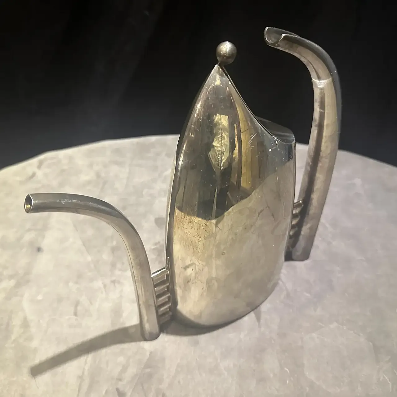 Silver plated Fenice coffee pot by Lino Sabattini, 1980s 7