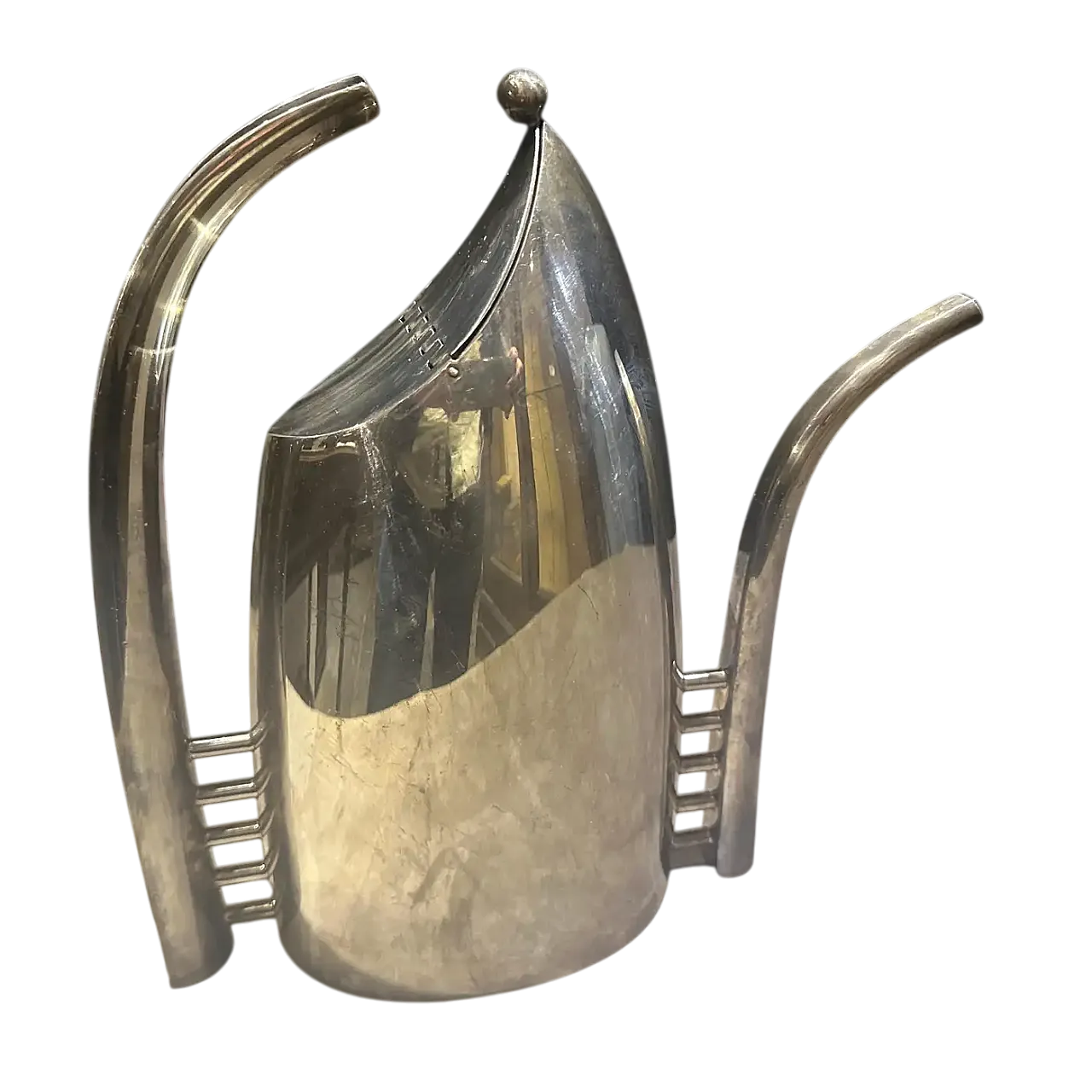 Silver plated Fenice coffee pot by Lino Sabattini, 1980s 12