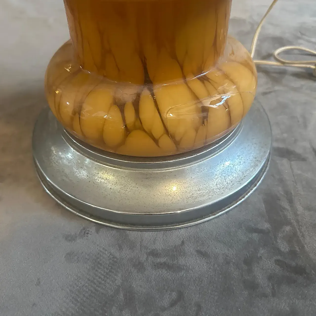 Glass and metal table lamp by Carlo Nason for Mazzega, 1970s 8