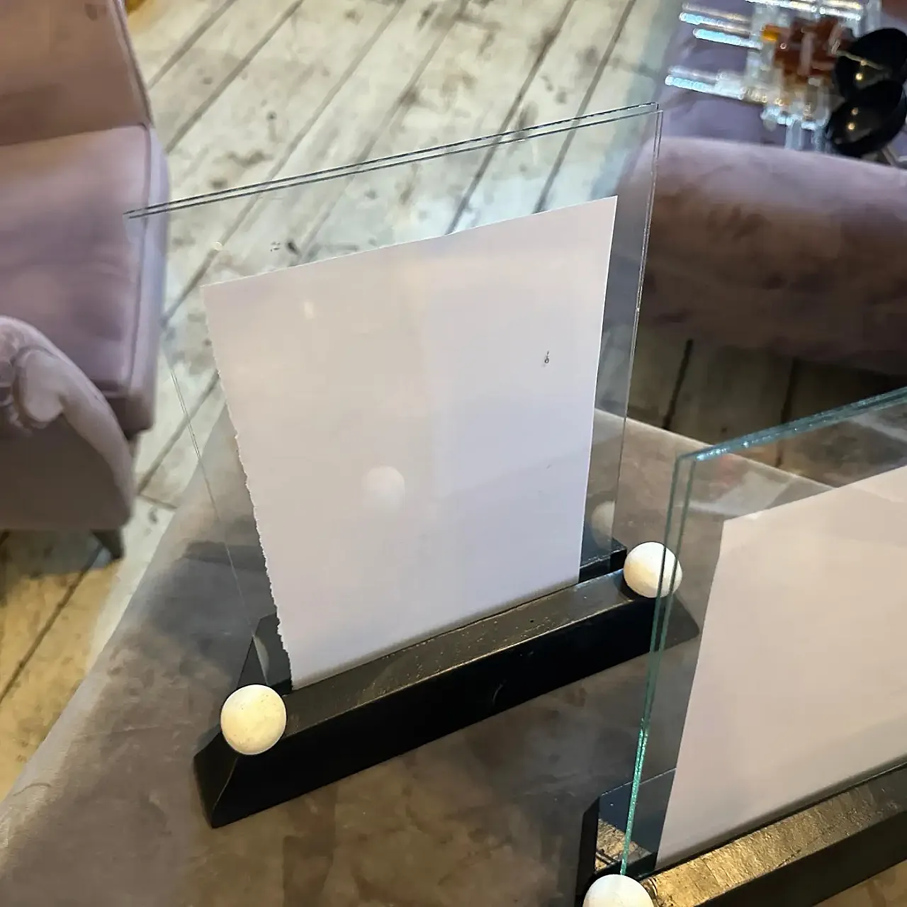 Pair of Art Deco frames in wood and lacquered glass, 1930s 6