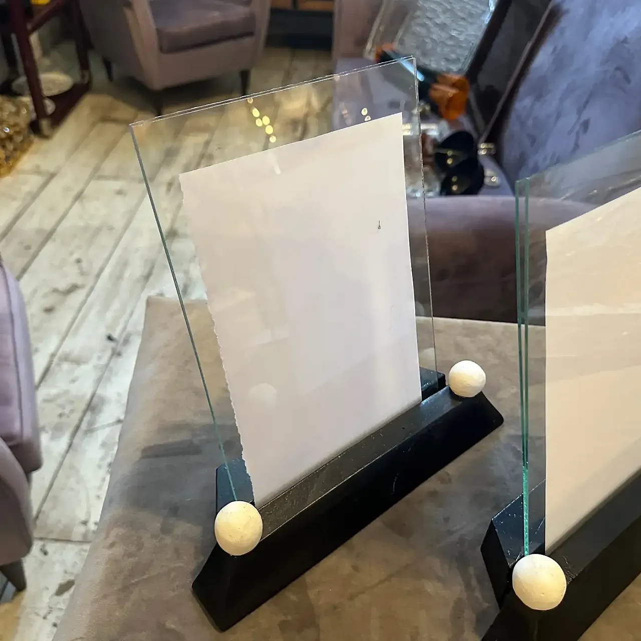 Pair of Art Deco frames in wood and lacquered glass, 1930s 11