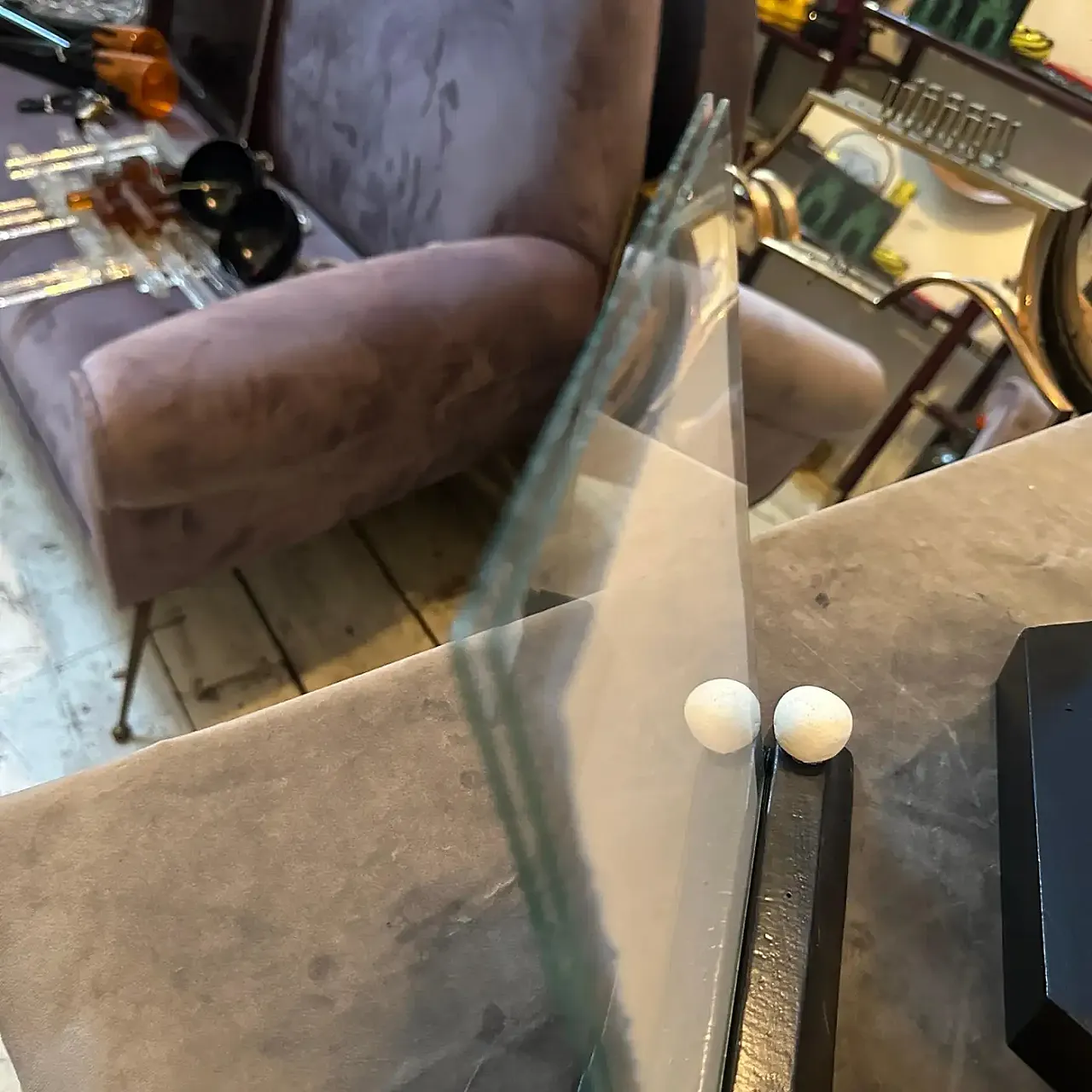 Pair of Art Deco frames in wood and lacquered glass, 1930s 13