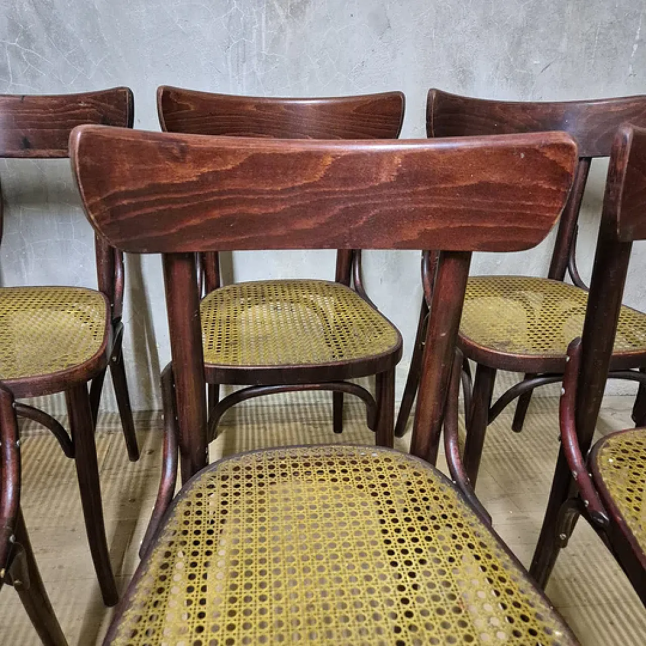 6 Sedie da pranzo in stile Thonet, anni '60 2