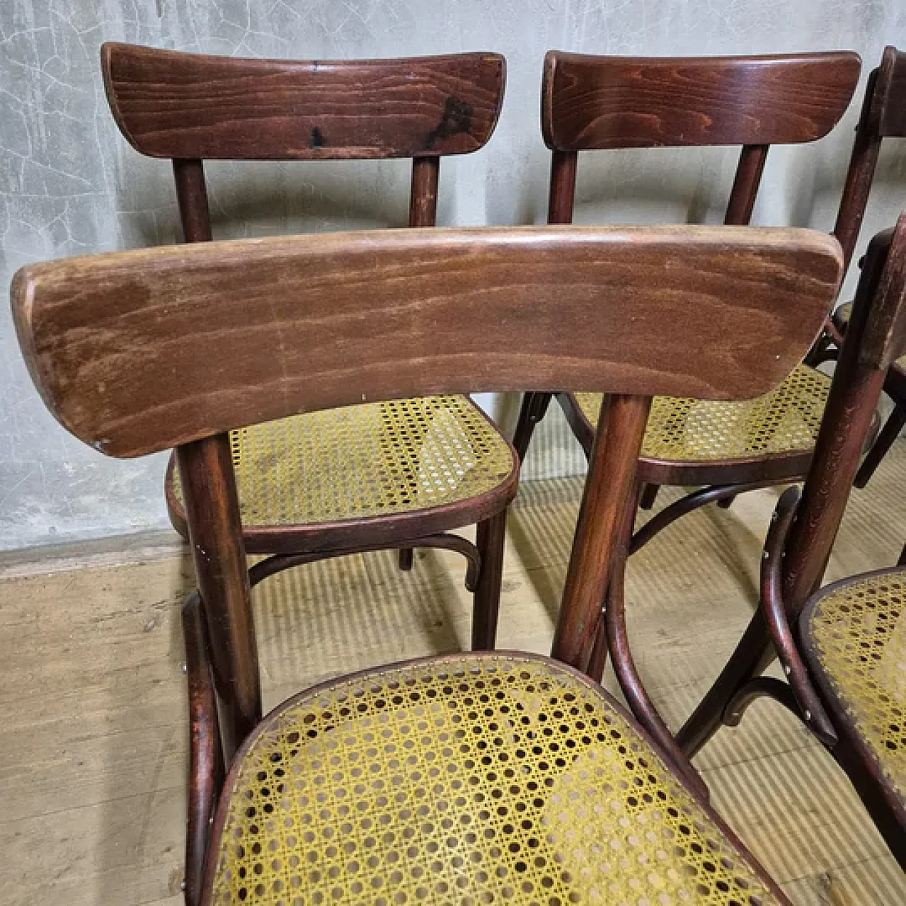 6 Sedie da pranzo in stile Thonet, anni '60 3